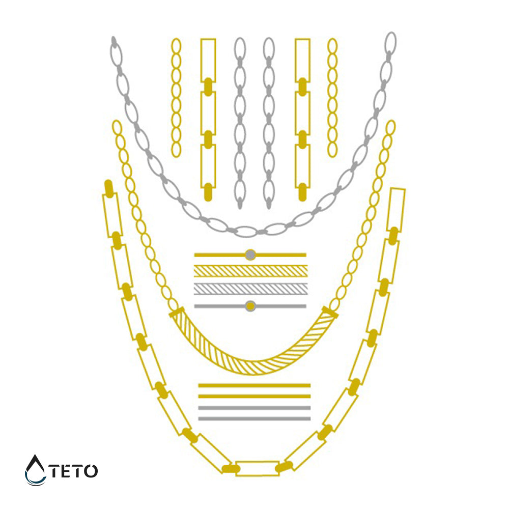 Pulseras y motivos – set – Tipo N - TETO - Tatuajes Temporales