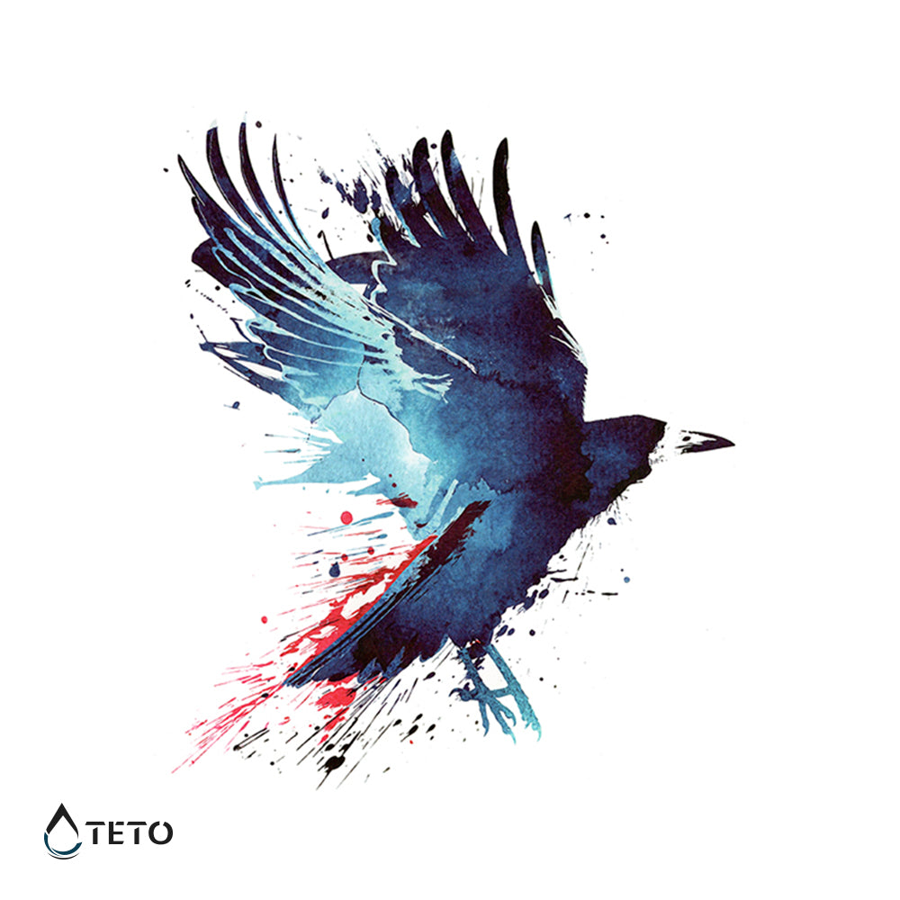 Pájaro en acuarela