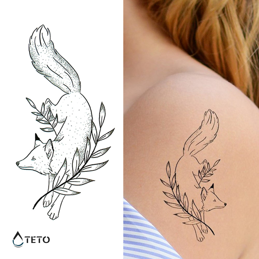 Zorro adorable - TETO - Tatuajes Temporales