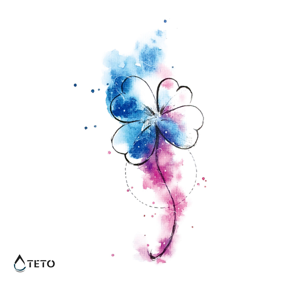 Trébol de cuatro hojas - Tatuajes Temporales TETO