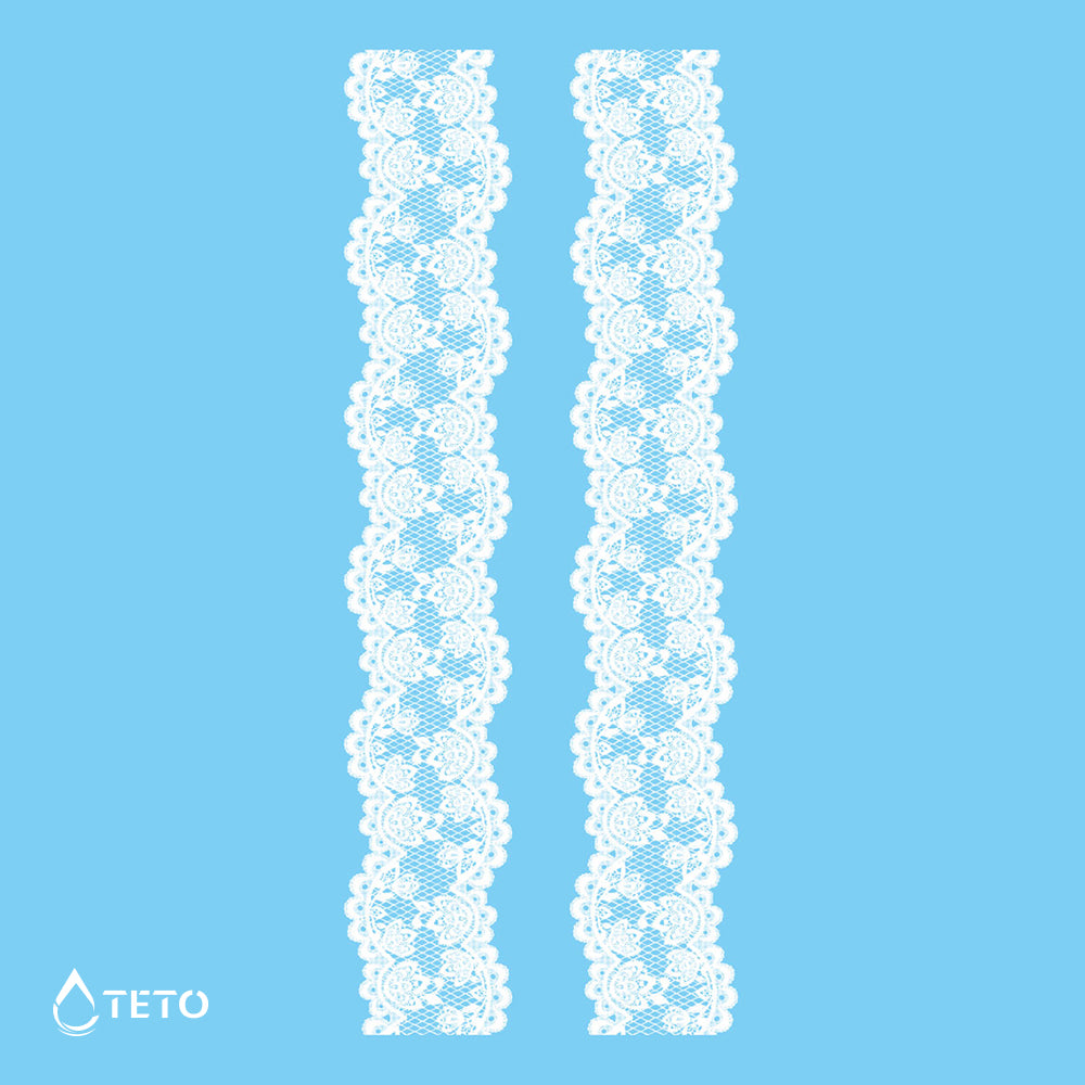 Pulseras, ligas - blanco - set - Tipo A - TETO - Tatuajes Temporales