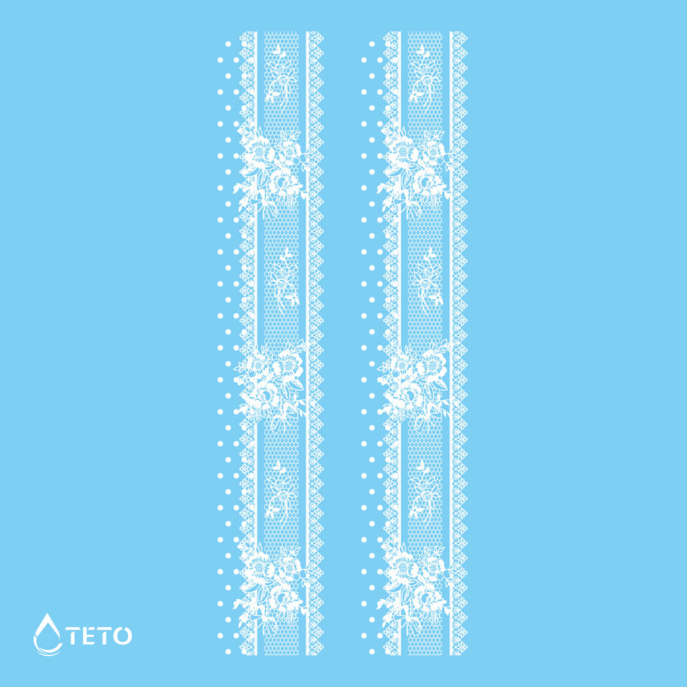 Pulseras, ligas - blanco - set - Tipo C - TETO - Tatuajes Temporales