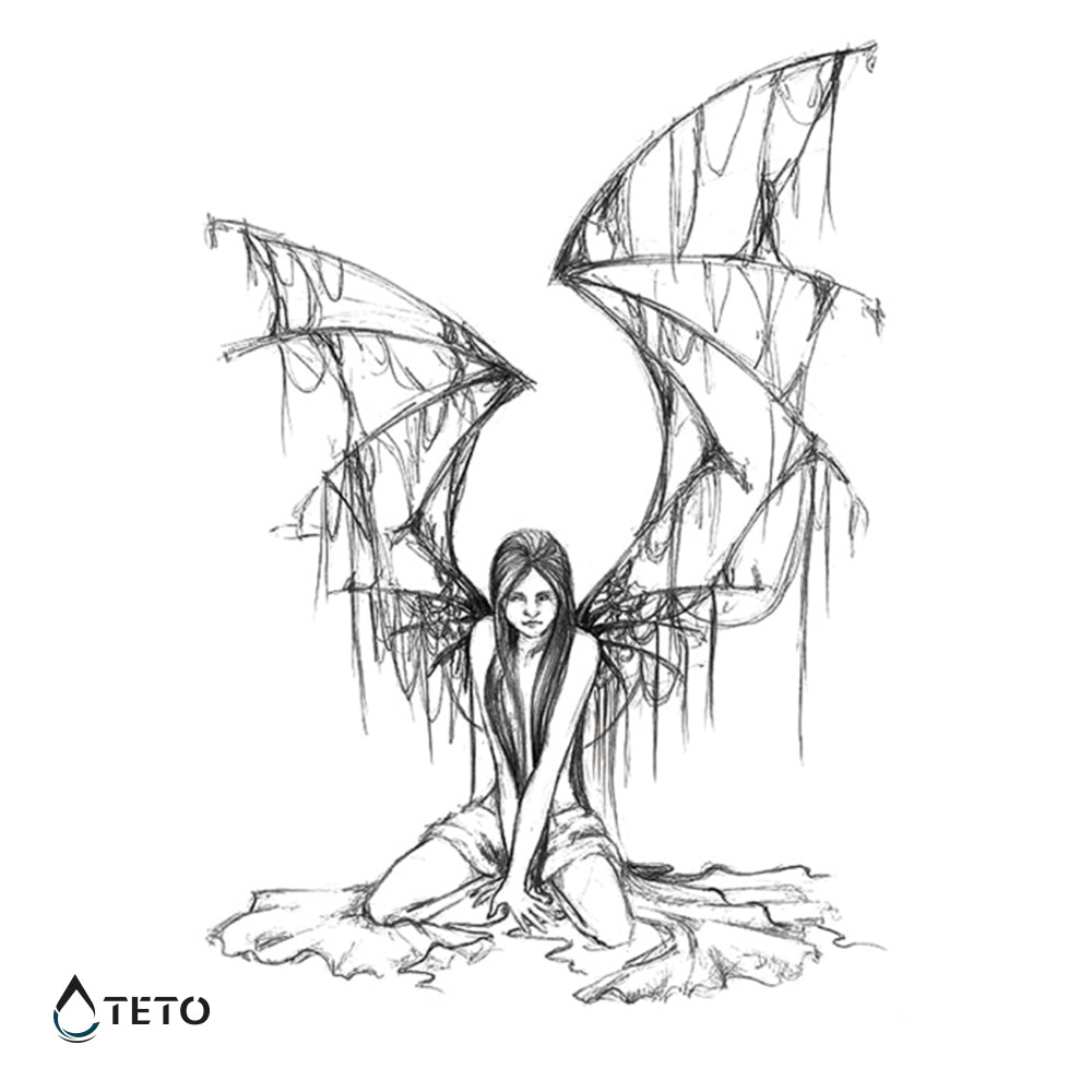 Ángel caído - TETO - Tatuajes Temporales
