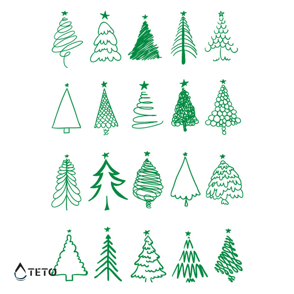 Pinos de navidad - TETO - Tatuajes Temporales