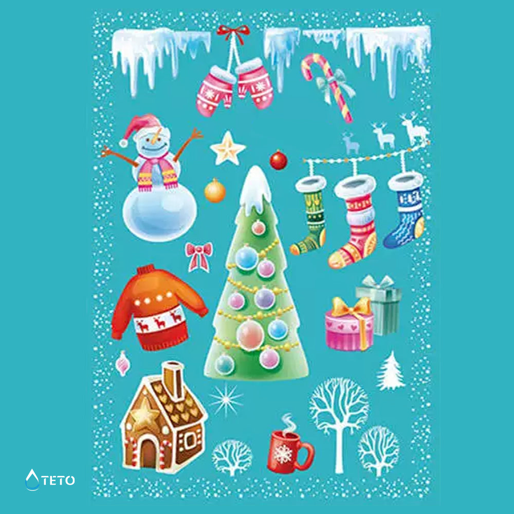 Motivos navideños - Feliz Navidad – set – Tipo G - TETO - Tatuajes Temporales