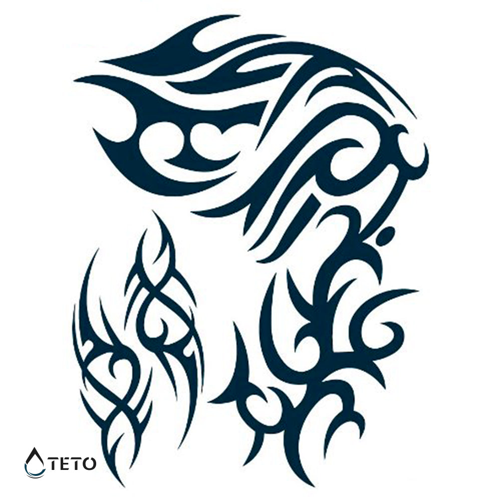 Tribal – Tipo E - TETO - Tatuajes Temporales