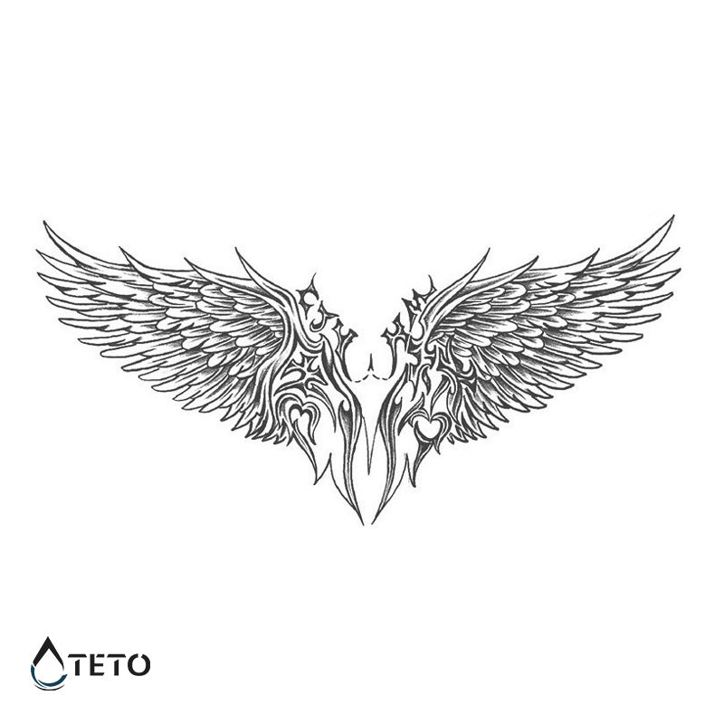 Alas de ángel – Semipermanente - TETO - Tatuajes Temporales