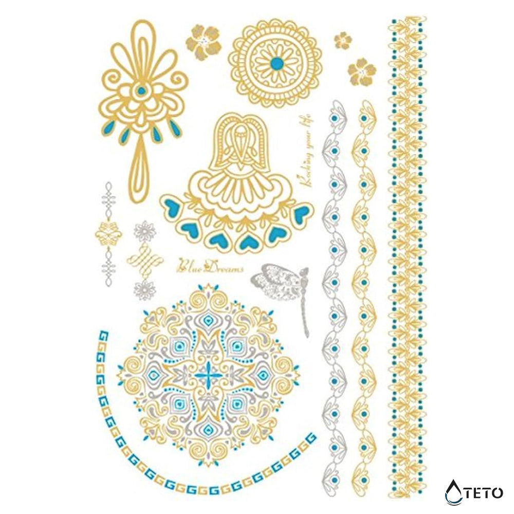 Pulsera y motivos – set – Tipo K - TETO - Tatuajes Temporales