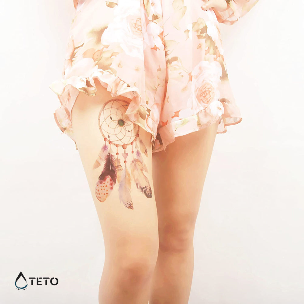 Atrapasueños con esmeraldas - TETO - Tatuajes Temporales