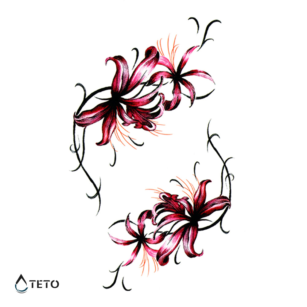 Flores rojas - set