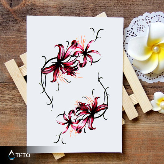 Flores rojas - set