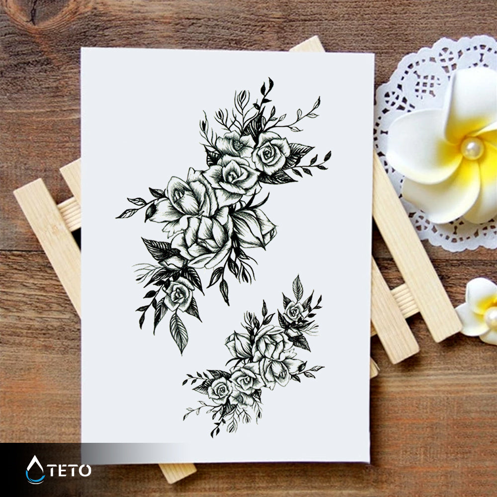 Rosas en gris – set