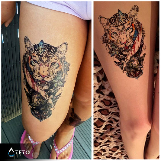 Tigre sangriento - TETO - Tatuajes Temporales