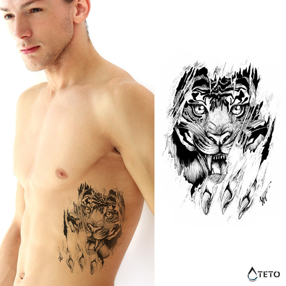 Tigre peligroso - TETO - Tatuajes Temporales