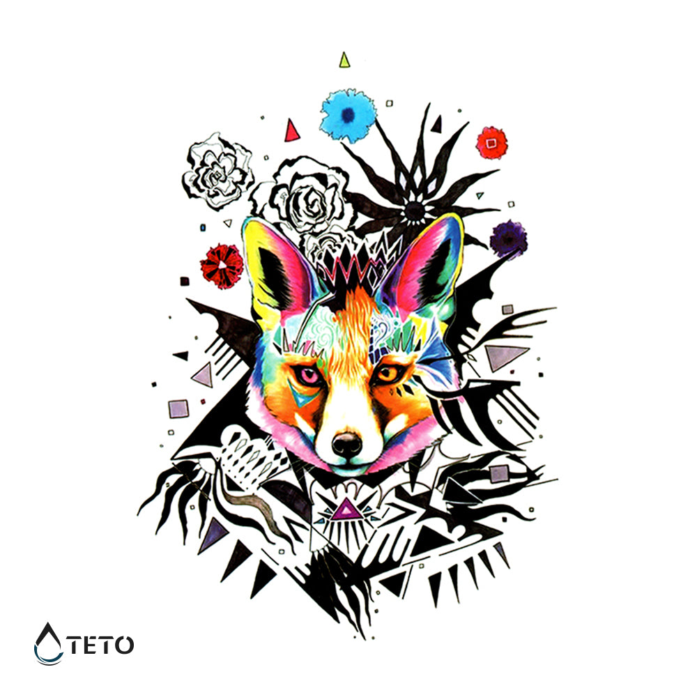 Zorro psicodélico - TETO - Tatuajes Temporales