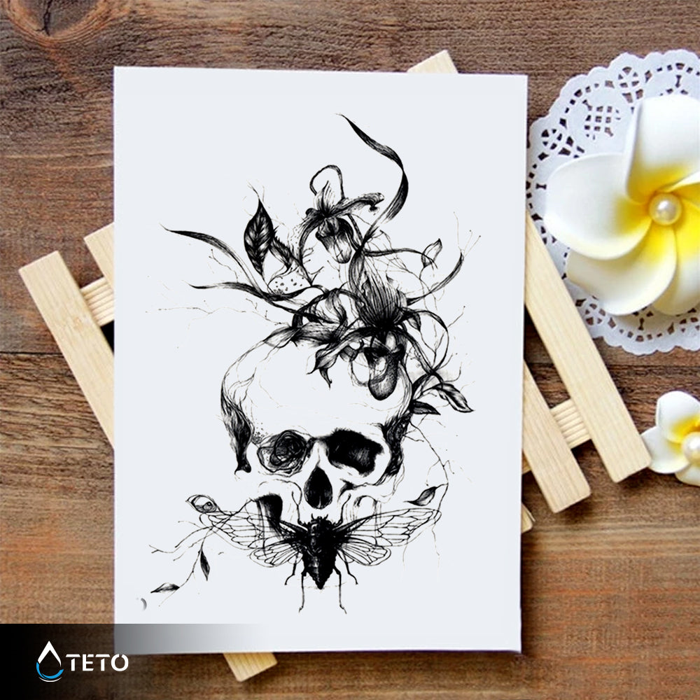 Calavera macabra - TETO - Tatuajes Temporales