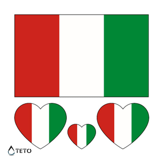 Bandera de Italia - set - TETO - Tatuajes Temporales