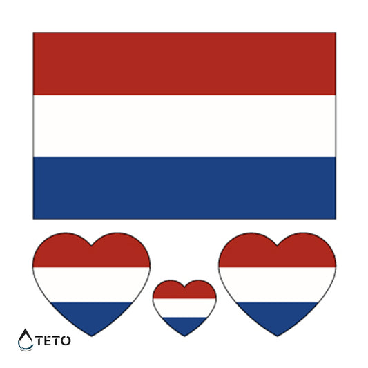 Bandera de los Países Bajos - set - TETO - Tatuajes Temporales