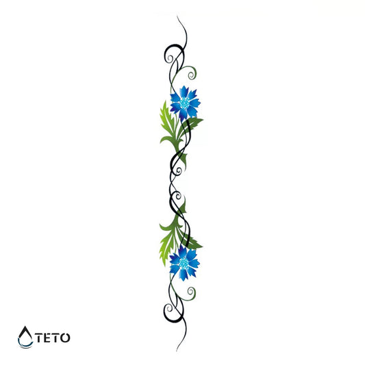 Cadena de flores – Tipo A - Tatuajes Temporales TETO