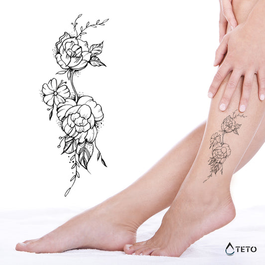 Peonías - TETO - Tatuajes Temporales