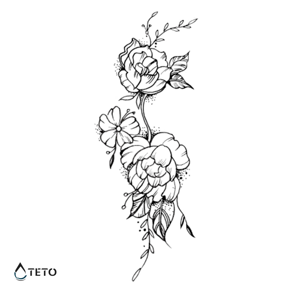 Peonías - TETO - Tatuajes Temporales