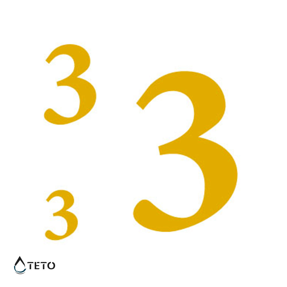 Número 3 - set - Tatuajes Temporales TETO