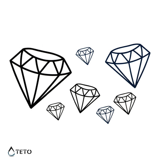 Diamantes - set - TETO - Tatuajes Temporales