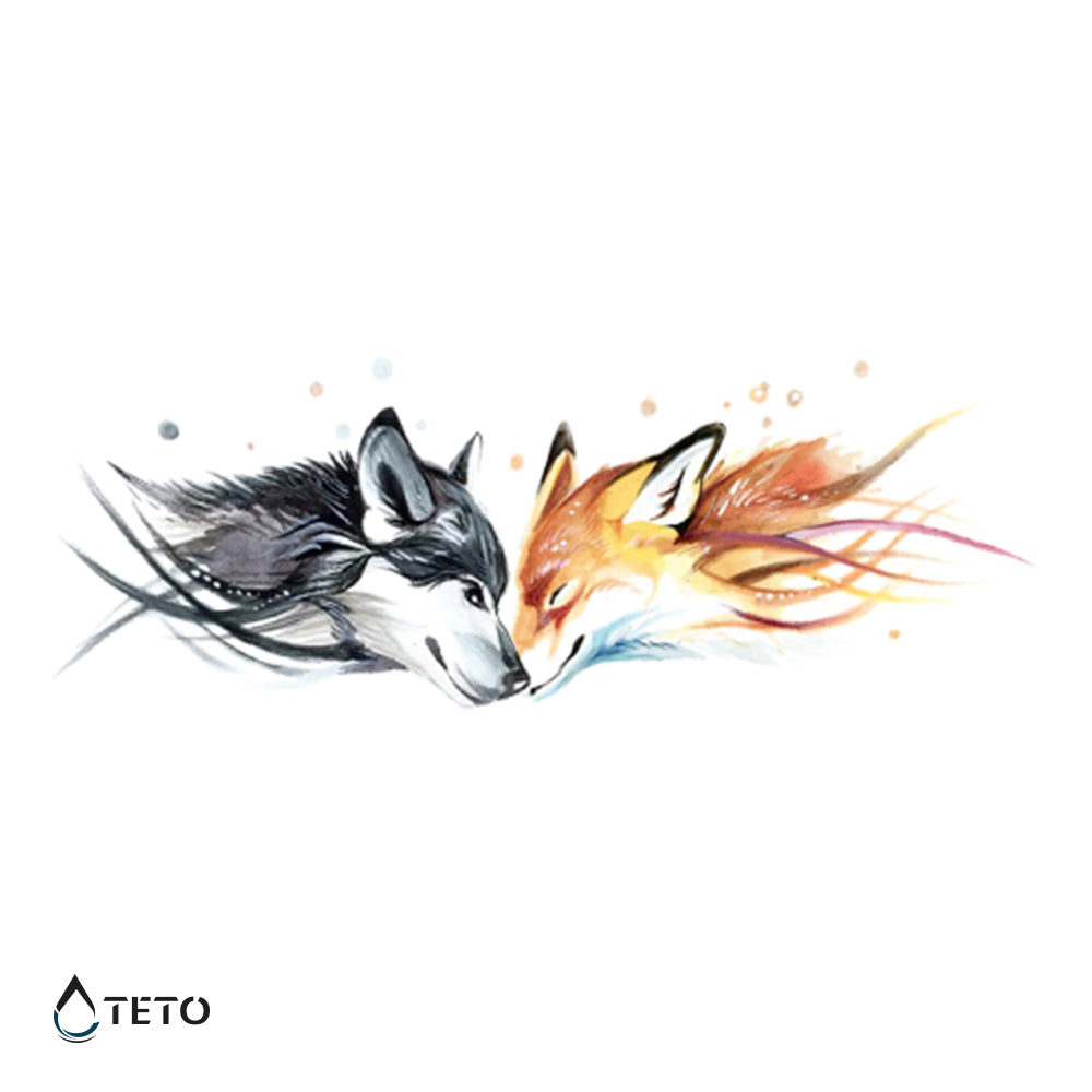 El lobo y el zorro - TETO - Tatuajes Temporales