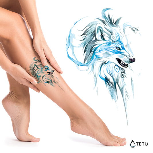 Lobo blanco - TETO - Tatuajes Temporales