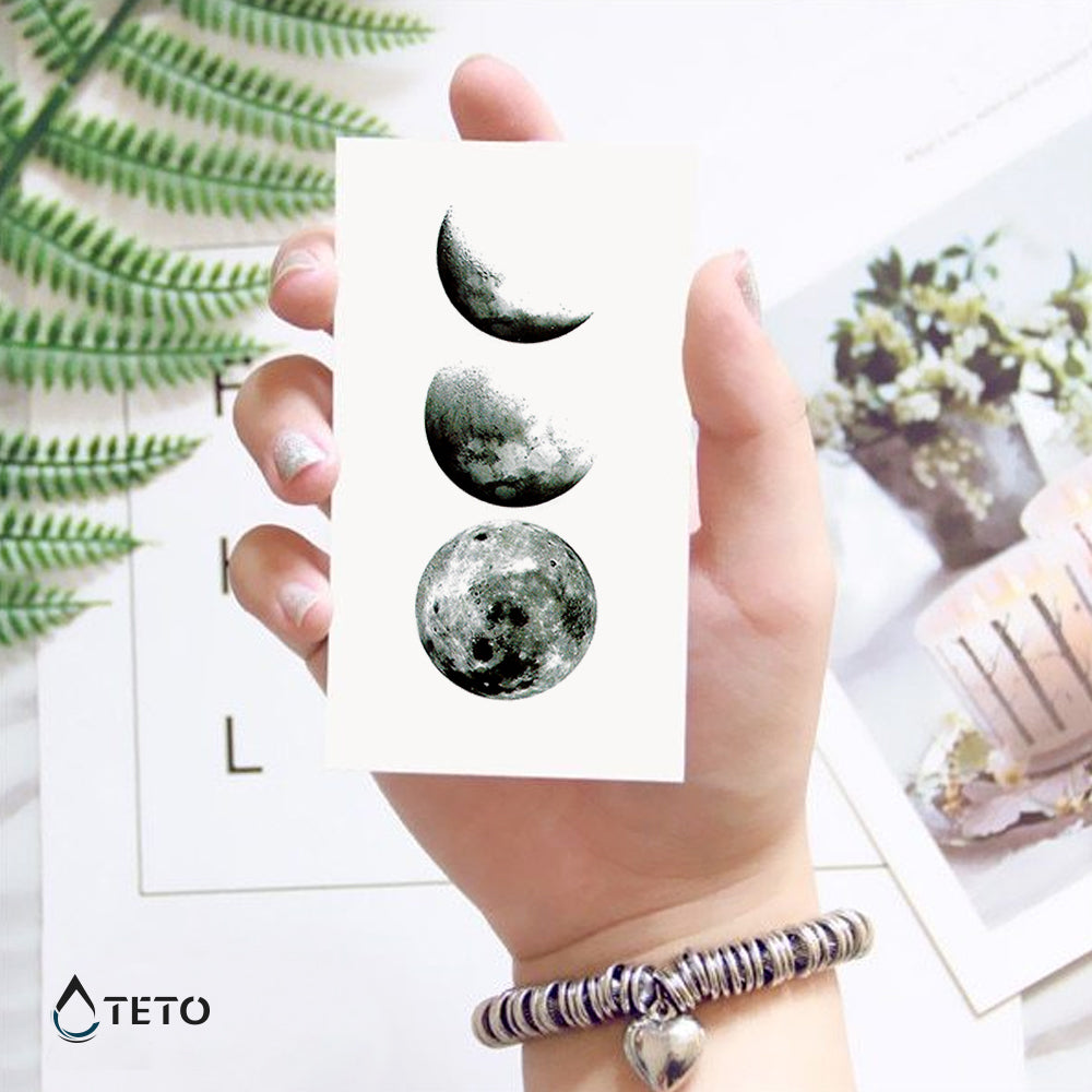 Fases de la luna - set - TETO - Tatuajes Temporales