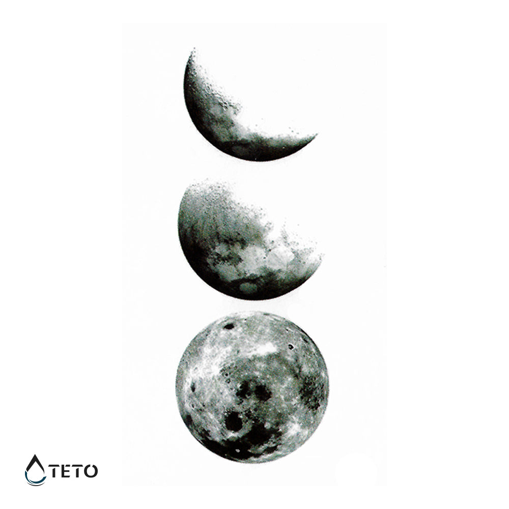 Fases de la luna - set - TETO - Tatuajes Temporales
