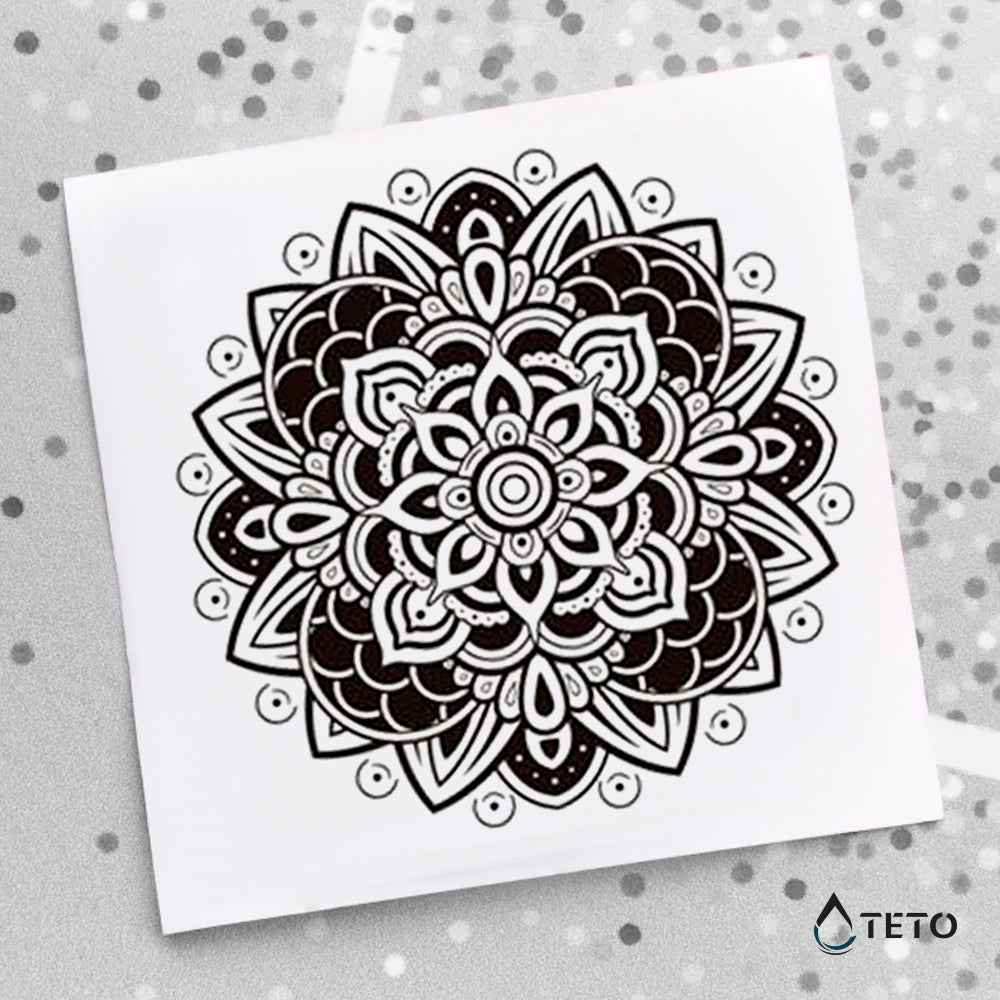 Mandala tipo D - TETO - Tatuajes Temporales