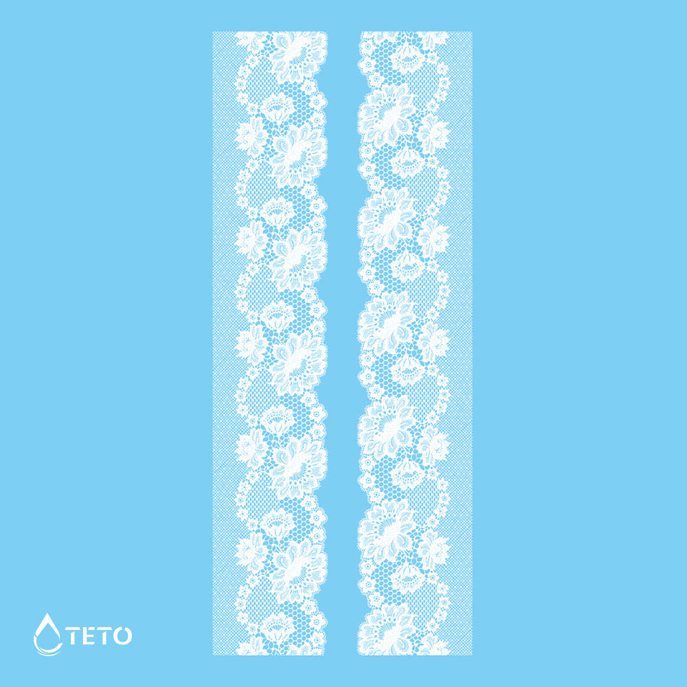 Pulseras, ligas - blanco - set - Tipo D - TETO - Tatuajes Temporales