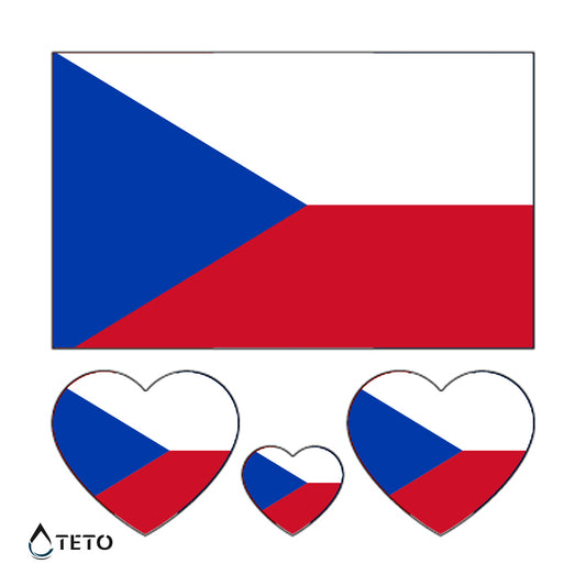 Bandera de la República Checa - set - TETO - Tatuajes Temporales