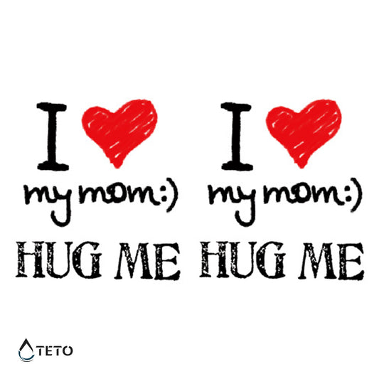 Abrázame / Amo a mi mamá - set - TETO - Tatuajes Temporales