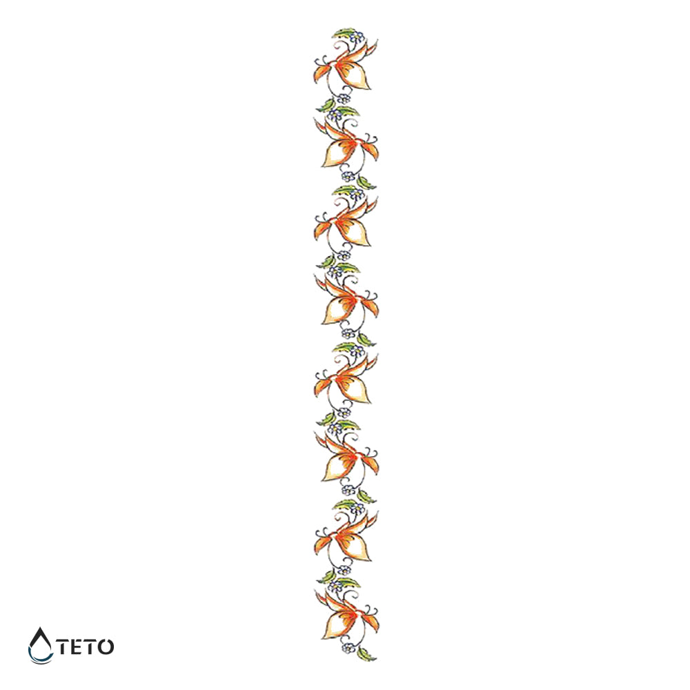 Cadena de flores – Tipo E - Tatuajes Temporales TETO