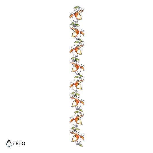 Cadena de flores – Tipo E - Tatuajes Temporales TETO