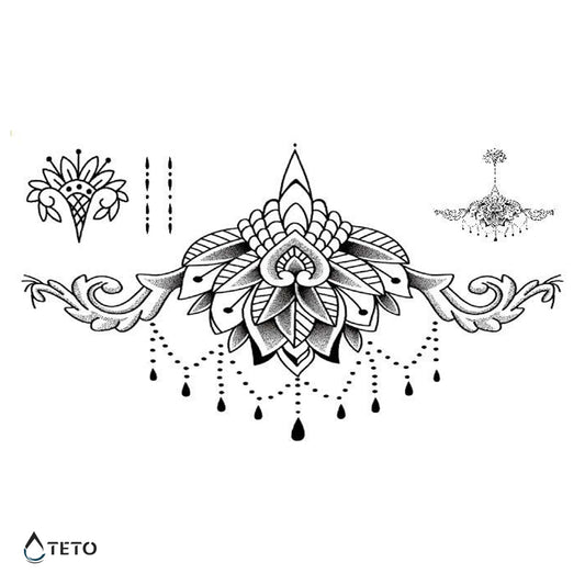 Mandala tipo I - set - TETO - Tatuajes Temporales