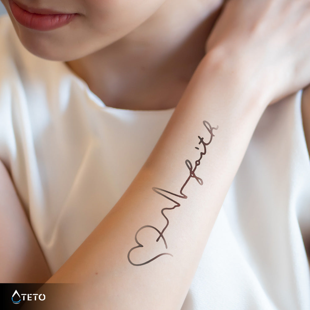 Amor, fe y vida – Semipermanente - TETO - Tatuajes Temporales