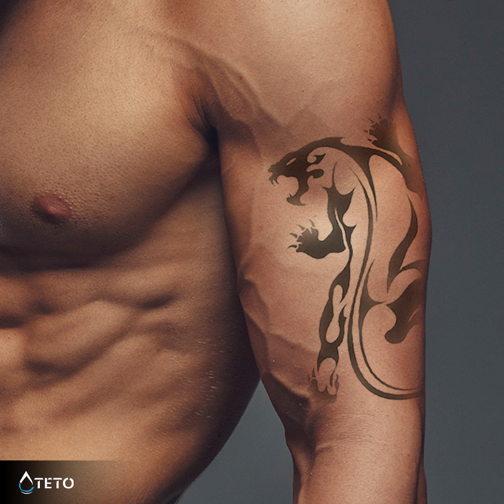 Tigre tribal – Semipermanente - TETO - Tatuajes Temporales