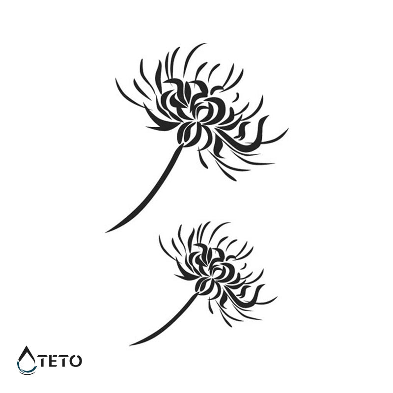 Diente de león negro – Semipermanente - TETO - Tatuajes Temporales