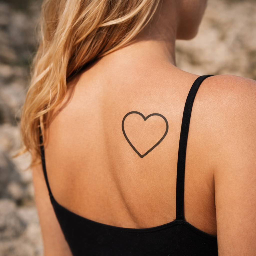 Corazón minimalista – Semipermanente