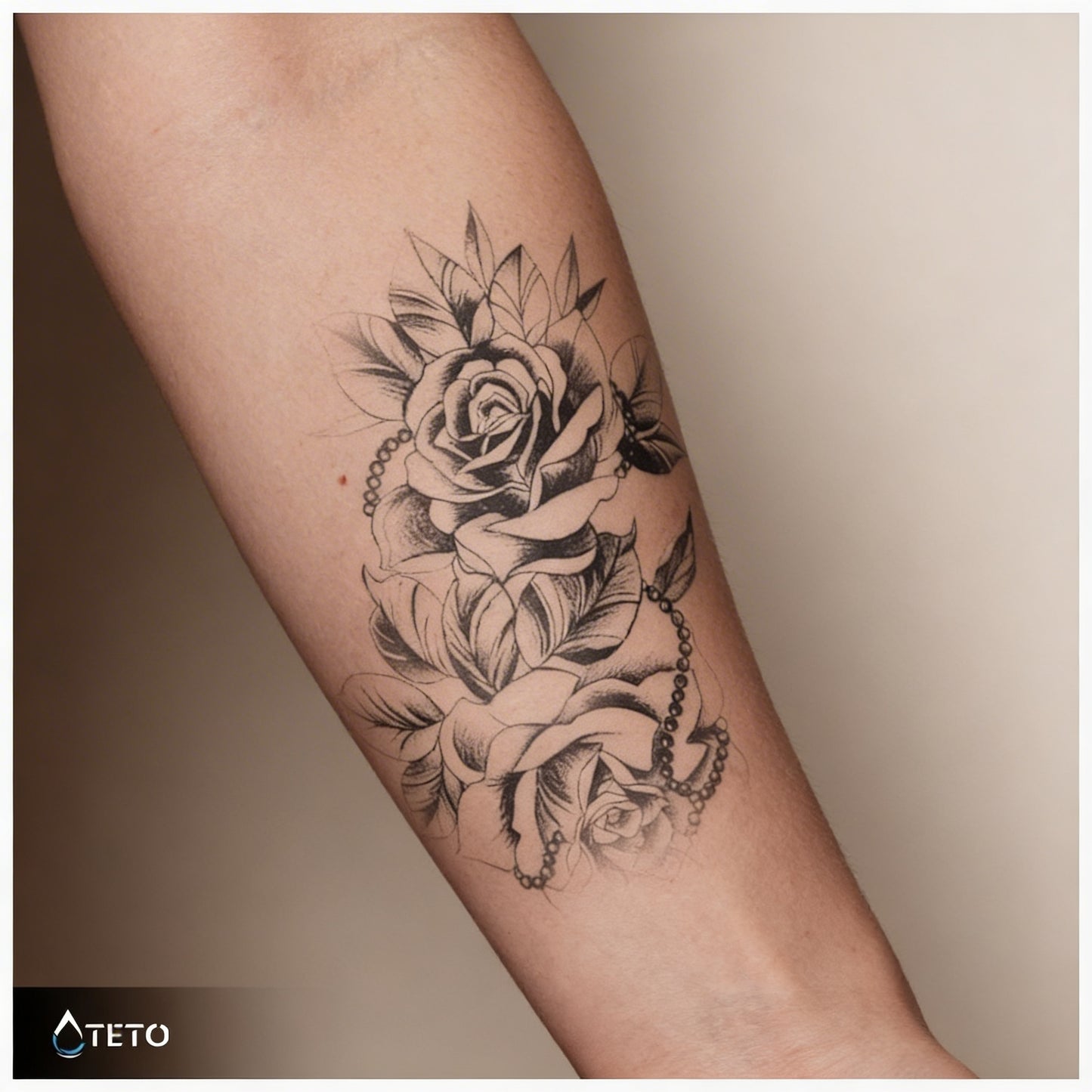 Rosa con cuentas – Semipermanente